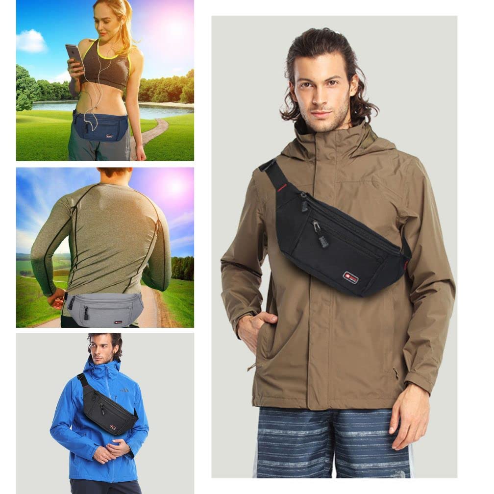 Neueins Waist Running Body Bag for Men and Pouch, Pouch, Women, Practical, Water-Repellent