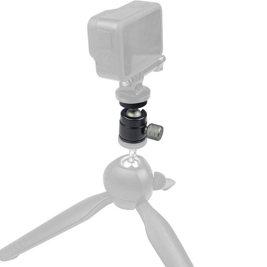 Mini Ball Head for GoPro for Osmo 360 Degree Rotatable Aluminum Alloy 46026 Screw LED Video Light Cell Phone DSLR