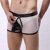 Tangas para Hombre Malla Calado Sexy Abertura U Convexa Super Transpirable Bóxers Ropa Interior Ropa
