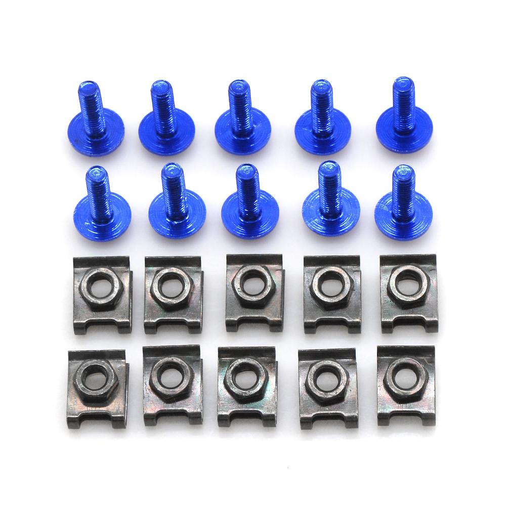 10 pcs 6MM CNC Universal Motorcycle Accessories Fairing body work Bolts Screws For kawasaki Z300 Z750 Z750R Z750S