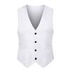 Simple Solid Color Men Suit Vest Slim Fit V-neck Sleeveless Single Breasted Leisure Party Bar Banquet Dress Waistcoat Workwear