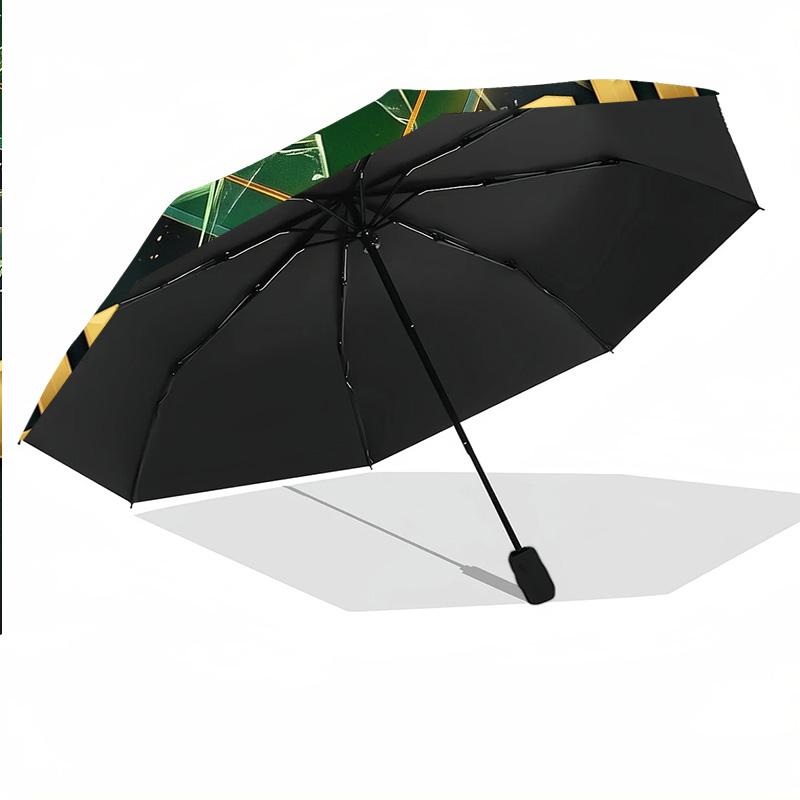 Werder Bremen FC Automatic 3‑Fold Umbrella 8‑Rib Windproof Folding Umbrella Sun Rain Protection For Outdoor Travel Daily Use