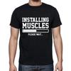 Instalowanie Mięśni Proszę Czekać Podnoszenie Ćwiczenia Koszulka T-shirt