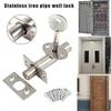 26-27 2 Set Door Hardware Security Door Bolts Dead Latch Lock Invisible Stainless Steel Lock With Fitting & Star Key Covers