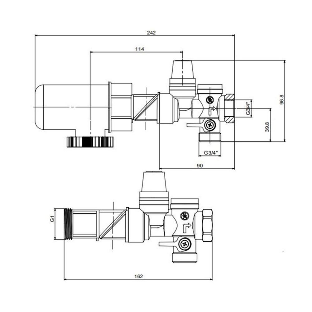 For Water Heater Brass Safety Valve DN20 with Automatic Pressure Relief Way Valve Design for System Protection