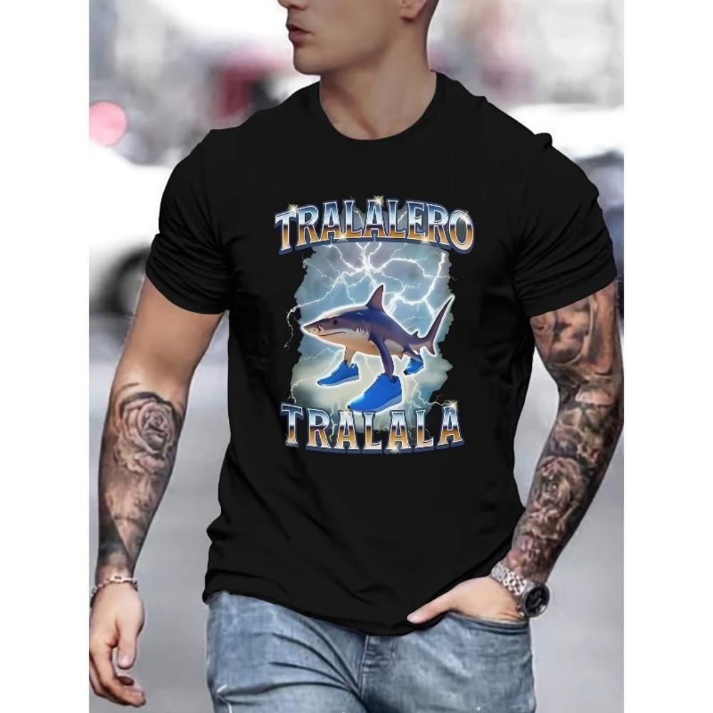 European Sizes Alaïa S Trendy 3D Print T-Shirt for Men S чёрный