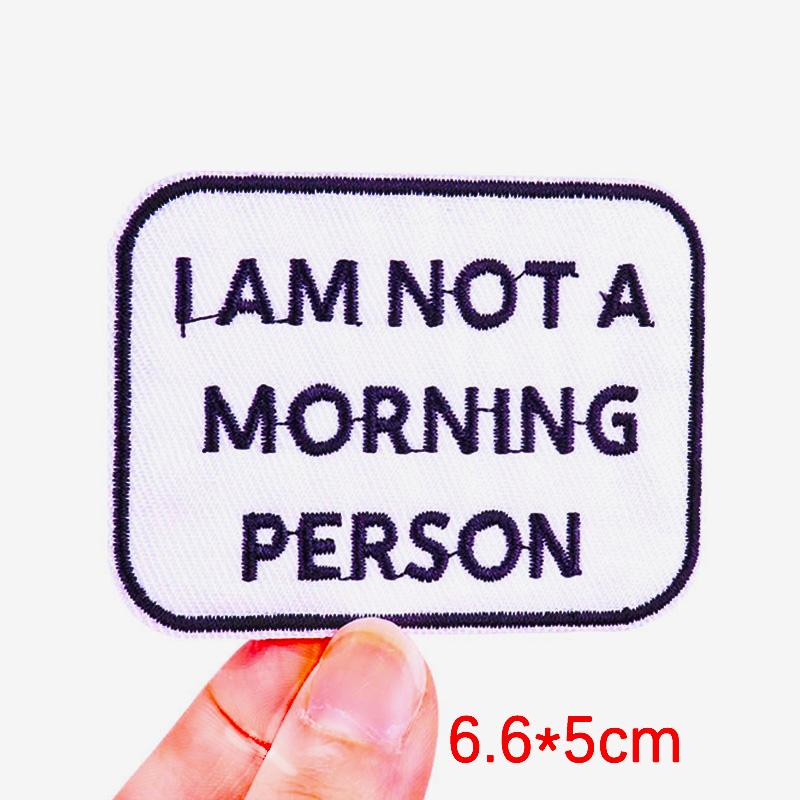 Embroidered Patches Diy Letter Slogan Patch Iron On Patches For Clothing Thermoadhesive Patches For Clothes Jackets Hats Badges