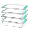Transparent Stackable Storage Boxes With Lids Dustproof Plastic Toy Sorting Organizers