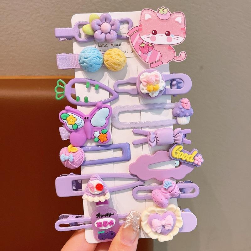 Children's Hair Clips 2026 New Model Handmade Cartoon Design Girls' Cute Baby Hair Clips for Bangs and Fringe Hair Accessories