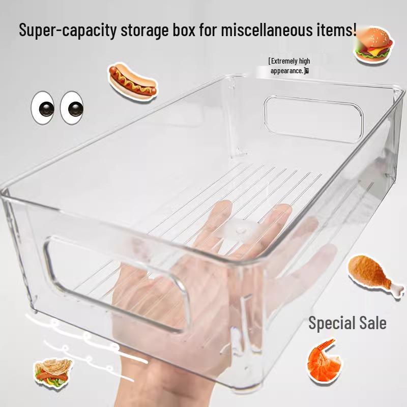 Acrylic Transparent Desktop Storage Organizer for Cosmetics, Snacks, and Sundries