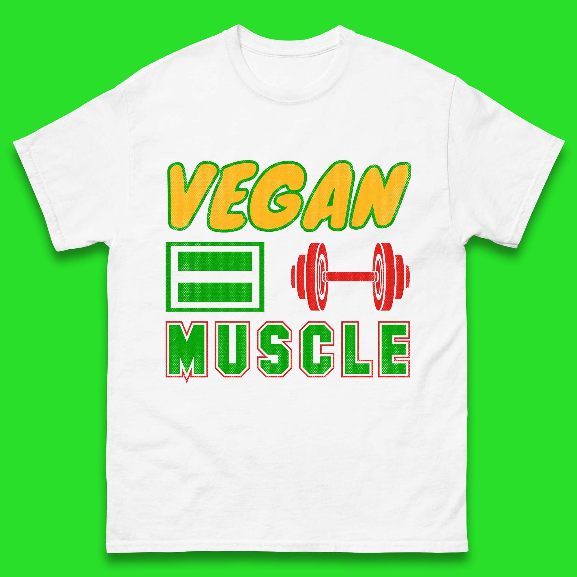 Vegan Muscle Mens T-Shirt Womens Tops Tees L