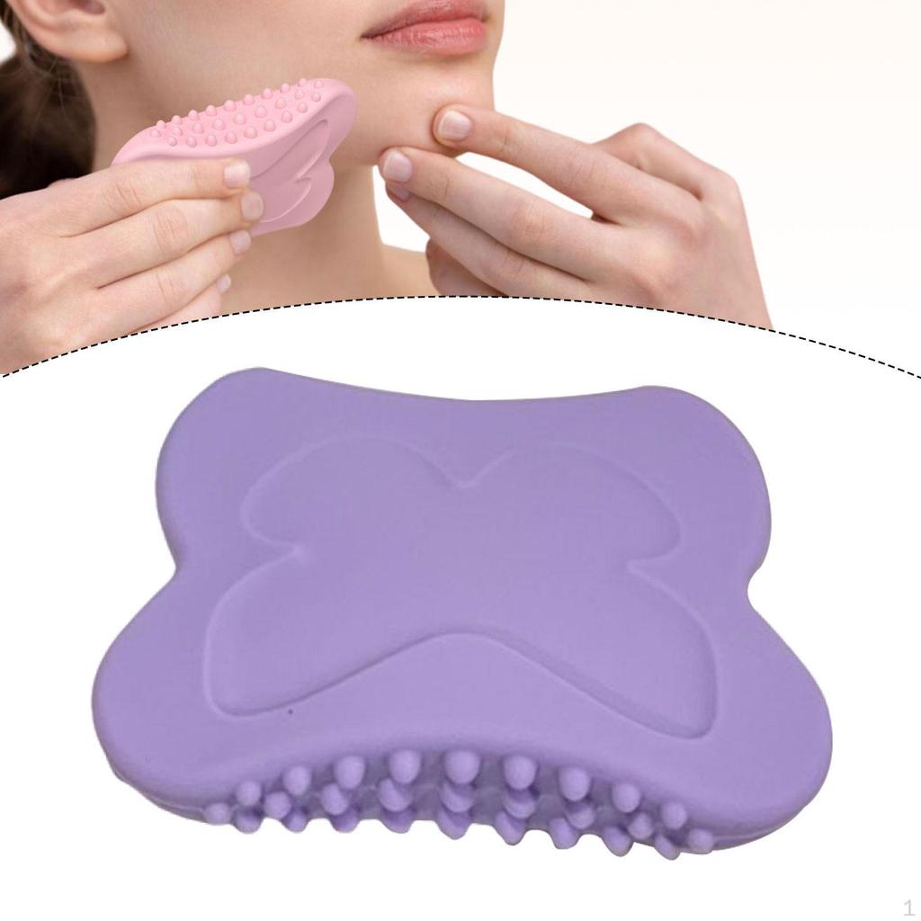 Gua Sha Facial Tool Brush AntiSlip Portable Versatile Comb Lightweight Manual Massage Silicone