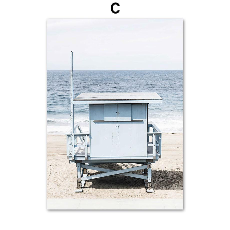 Blue Rose Ocean Beach Bike Starfish Lighthouse Posters And Prints Wall Art Canvas Painting For Living Room Decorative Pictures