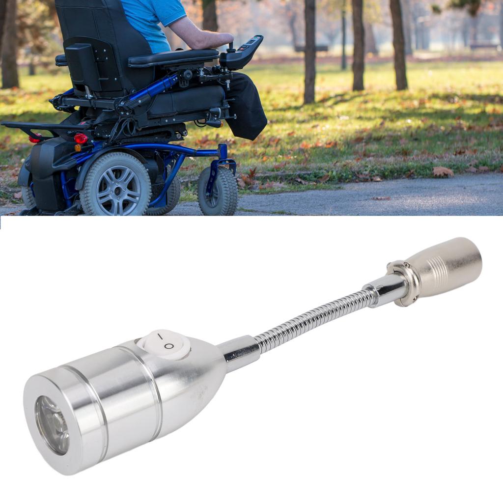  LED Rullstolsljus Justera vinkel 3 Pin XLR elektrisk rullstolslampa för nattbruk