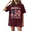 Women's Round Neck Printed Short-sleeved T-shirt Top