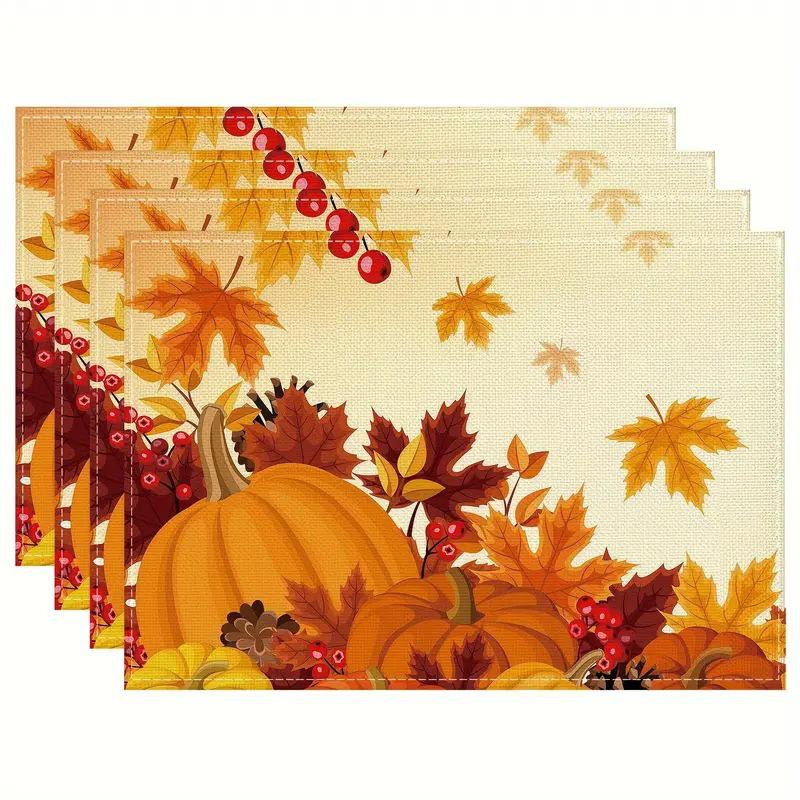 Autumn Pumpkin Halloween Placemat for Kitchen & Dining - Multiple Options Available
