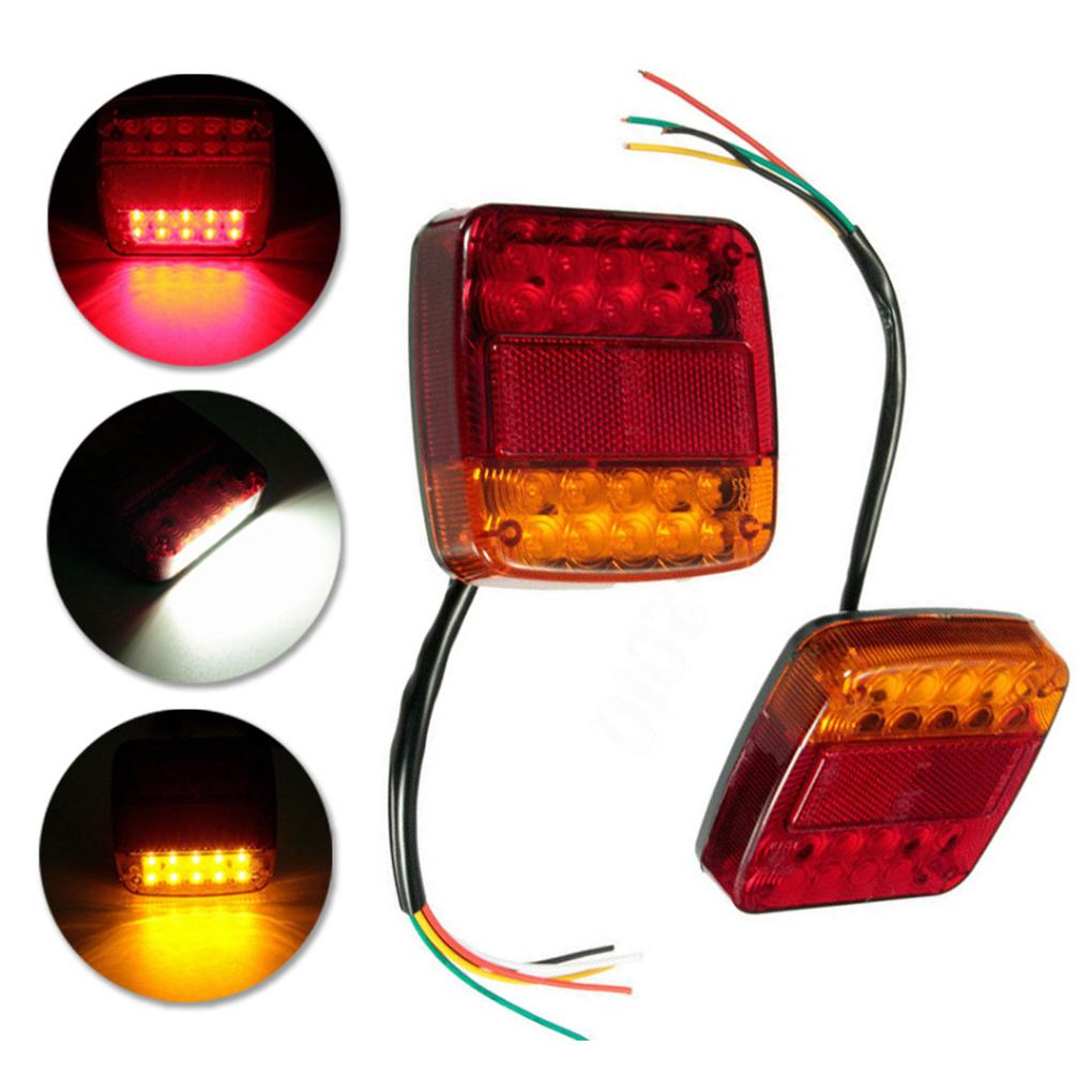 12V Trailer Tail Light Night Driving Taillight Warning Signal Lighting Rear Lamp Indicator Mounted Replacement Accessory