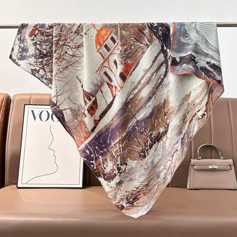Polka dot double-sided heterochrome ethnic style retro 91 velvet large square scarf silk scarf women's spring and autumn warm shawl scarf scarf