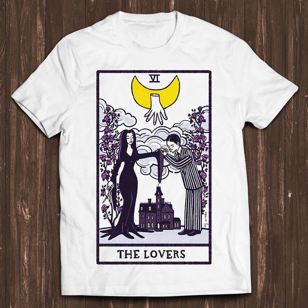 Vampire Lovers VI Tarot Card Fun Game Meme Music Gift Tshirt for Unisex and Women Casual Street Short Sleeves