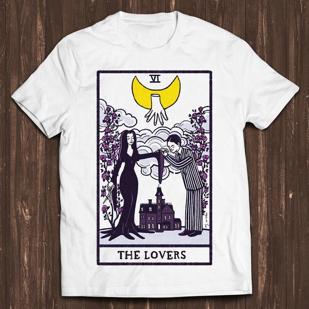 

Vampire Lovers VI Tarot Card Fun Game Meme Music Gift Tshirt for Unisex and Women Casual Street Short Sleeves 4XL