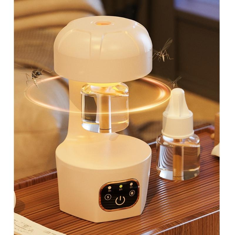Portable USB Rechargeable Mosquitoes Repellency Device For Indoor Outdoor Use Insect Killing With Night Light Function