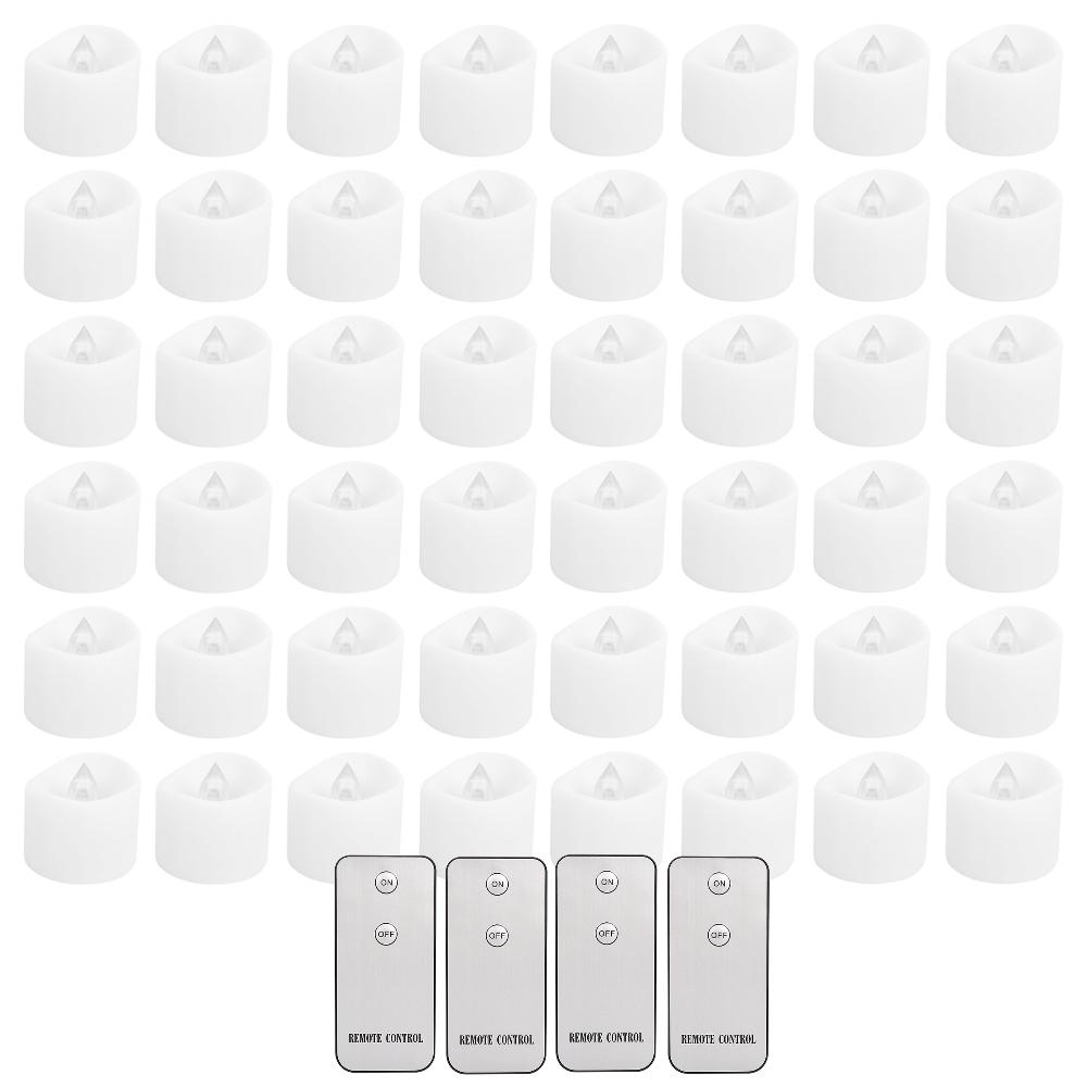 24/48Pcs Remote Flameless Flickering LED Candle Battery Operated Creative Wishing Led Tea Lights Wedding Christmas Table Decor