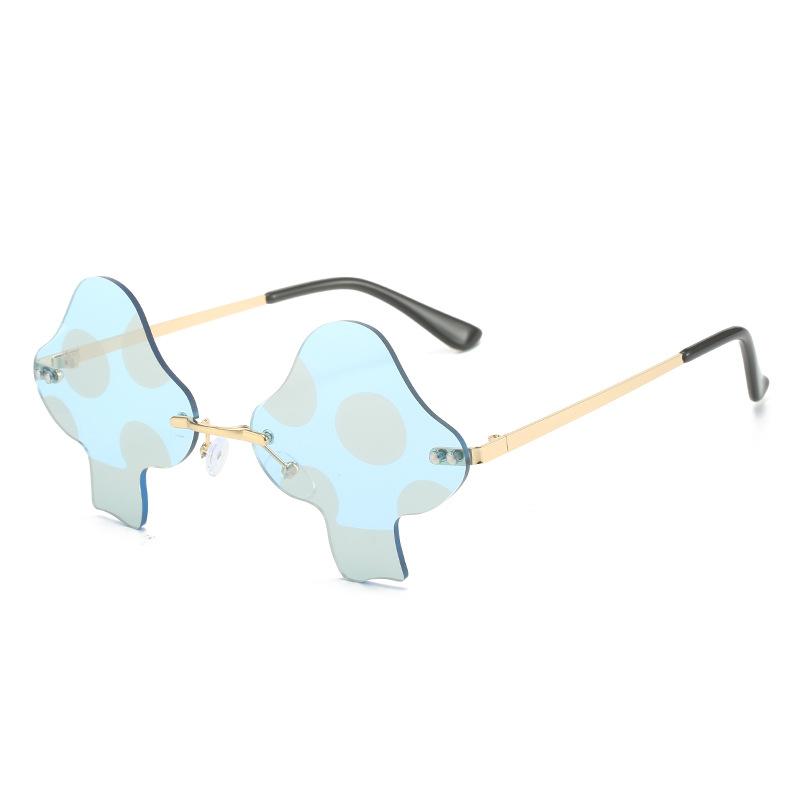 Cool Party Eyewear Mushroom Shape Sunglasses Women Fashion Travel Personality Halloween Sperical Glasses