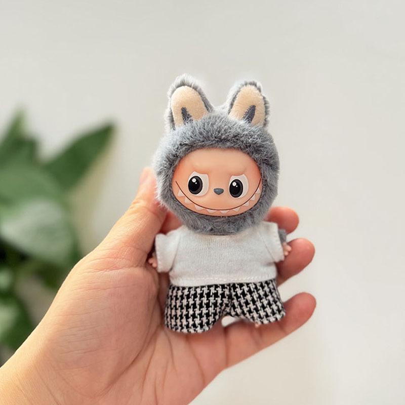 Mini Version 4.0 Vinyl Face Plush Blind Box Doll Clothes Christmas Set Small Nose Gaga Heart Bottom Password