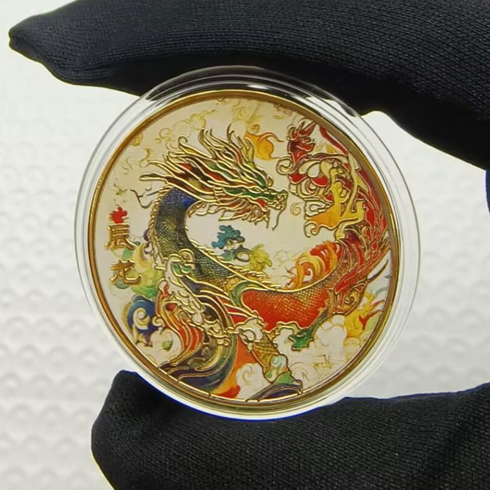 Colorful Zodiac Commemorative Medals, 12 pieces, Cartoon Zodiac Coins, Small Gifts, Random Gifts, Christmas gift, Stocking stuffers