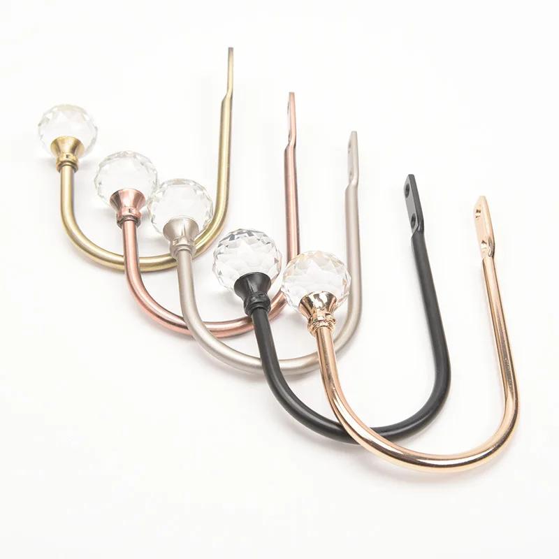 1pc Large Stylish Curtain Hold Back Metal Tie Tassel Arm Hook Loop Holder U Shaped Round Window Wall Decoration Hanger 2024 LS