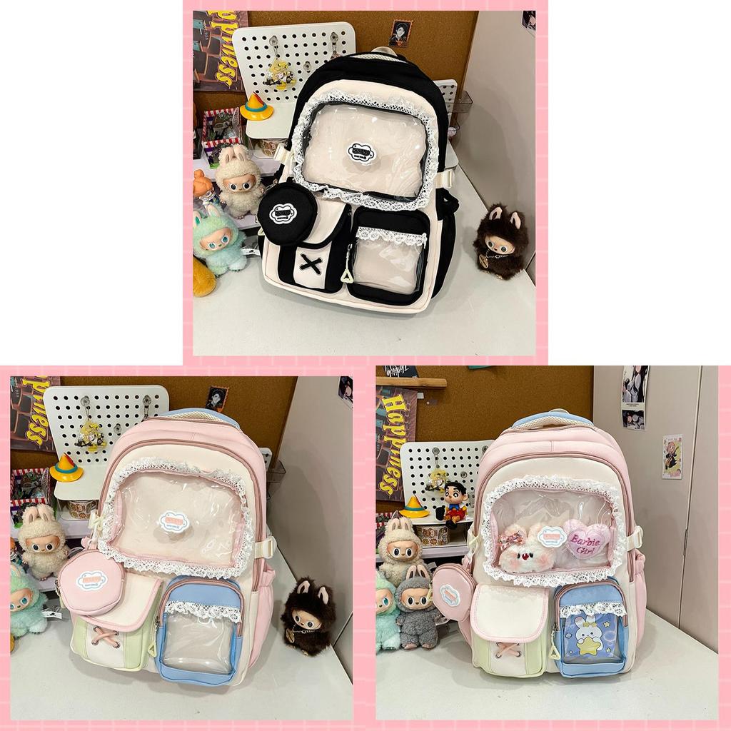 Kawaii Asian Style College Backpack With Padded Shoulder Straps For Teens