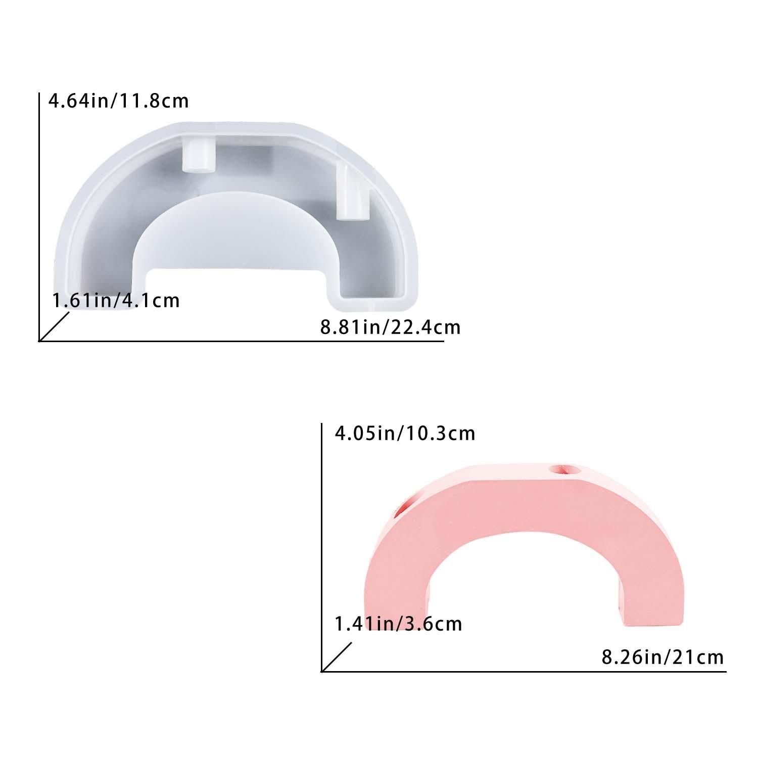 

Geometry Candlestick Silicone Mould U Shape Candle Holder Concrete Plaster Mold Arch Epoxy Resin Casting Molds Craft Home Decor