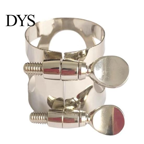 Clarinet Mouthpiece Woodwinds Instrument Ligature with Adjustable Screws High-quality Rustproof Polished Surface B Flat Silver