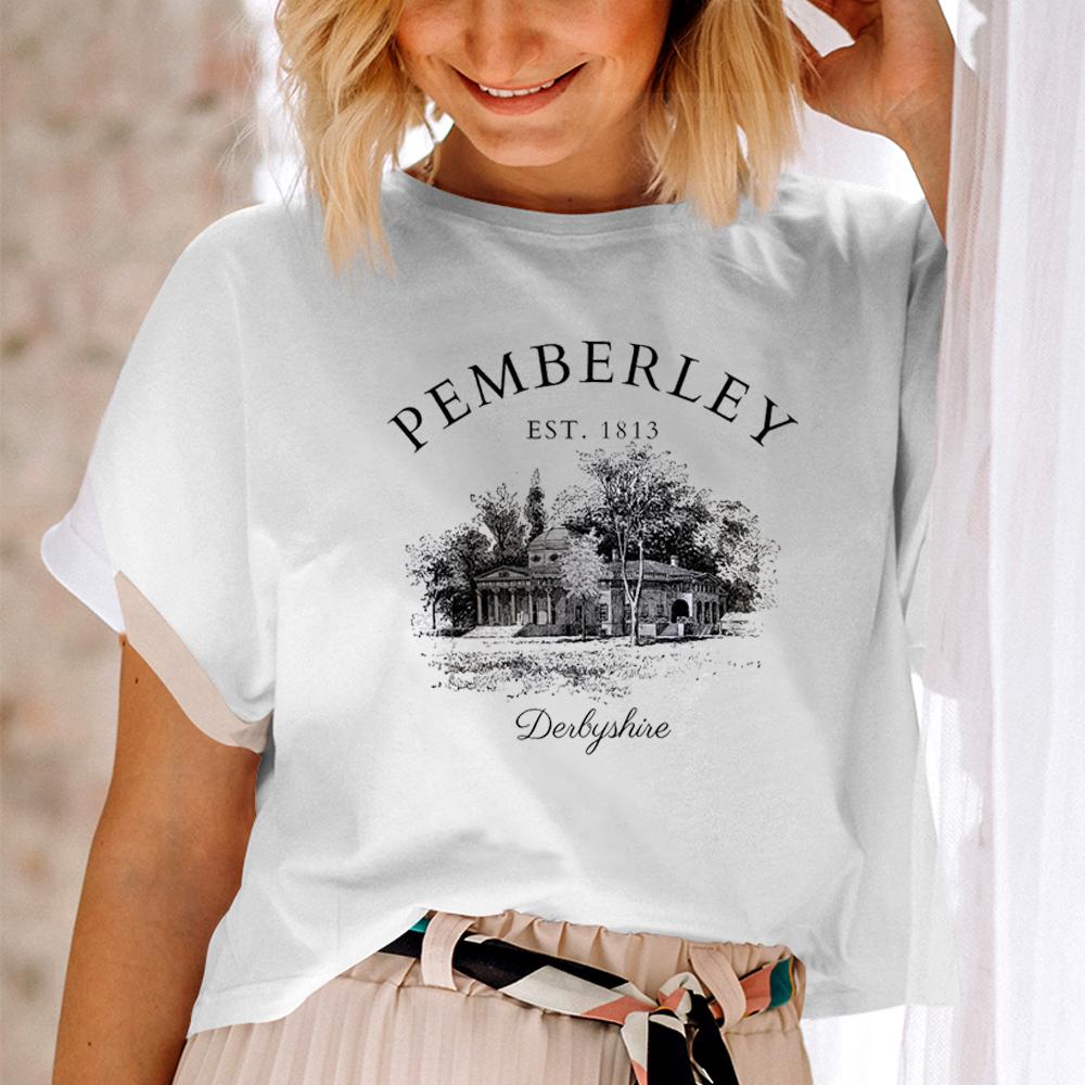 

Футболка Pride and Prejudice Jane Austen Gift Pemberley Light Academic Shirt Literature Literary Books Shirt Bookish Reading S белый
