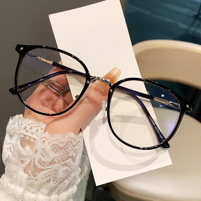 The frame of the new TR metal anti-blue glasses can be equipped with myopia presbyopia photosensitive color-changing gray sunglasses.