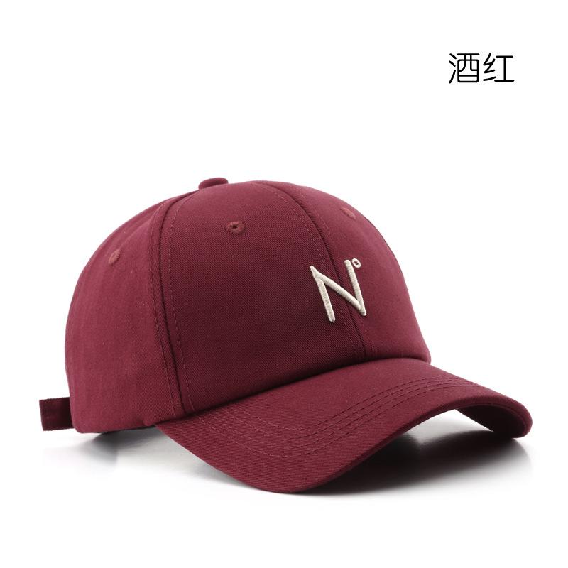 Fresh letter N curved brim baseball cap outdoor travel sunscreen sunshade sun hat couple cap