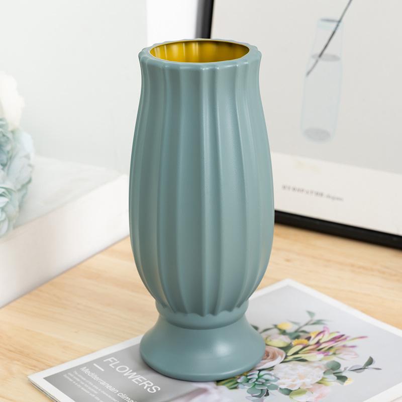 

European Style Minimalist Roman Plastic Vase For Home Dining Table Decoration Small Floral Arrangements Accessories Not Fragile світло-синій колір