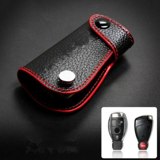 Real leather car key cover case key chain Decoration Cover for Mercedes Benz car