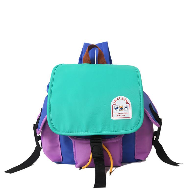 Fashionable Contrasting Color Canvas Backpacks For Boys And Girls Daily Outings
