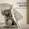 French bucket tissue box, high-end light luxury pumping carton in living room, multi-functional coffee table, napkin storage ornament