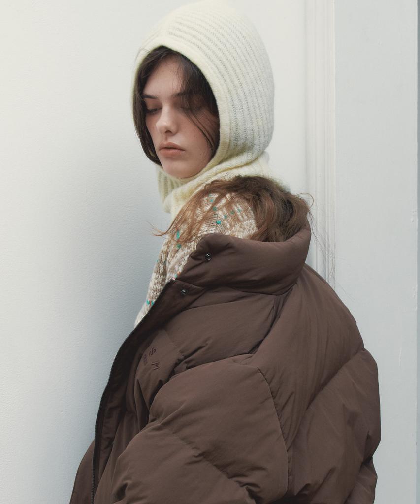 BENSIMON Wool Knit Balaclava - Butter Cream