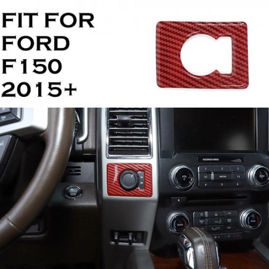Red Carbon 4WD Four Wheel Drive Wheel Switch Button Trim Cover For Ford F150 15+