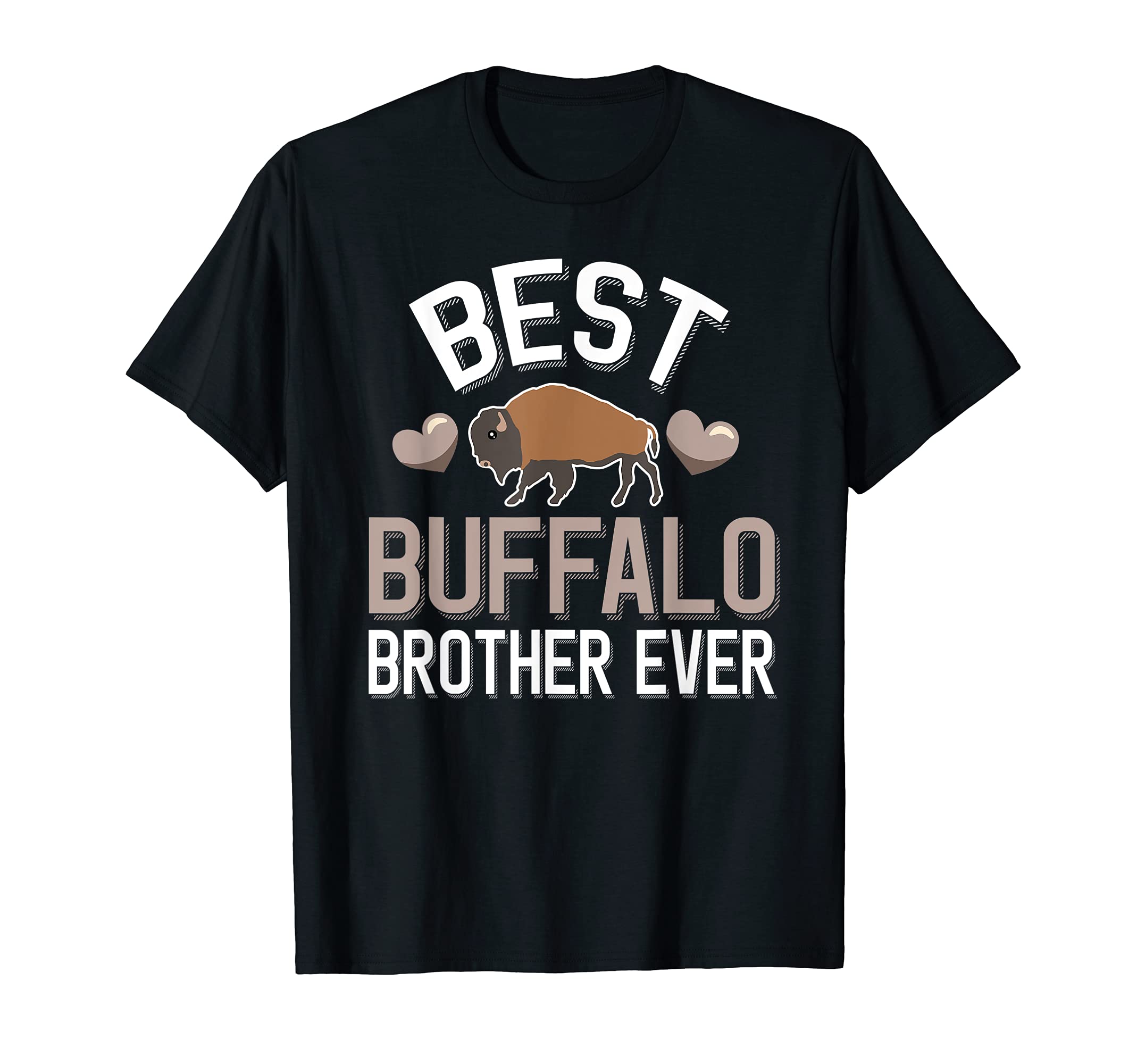 

Лучший брат Буффало когда-либо милый брат Буффало - футболка чёрный