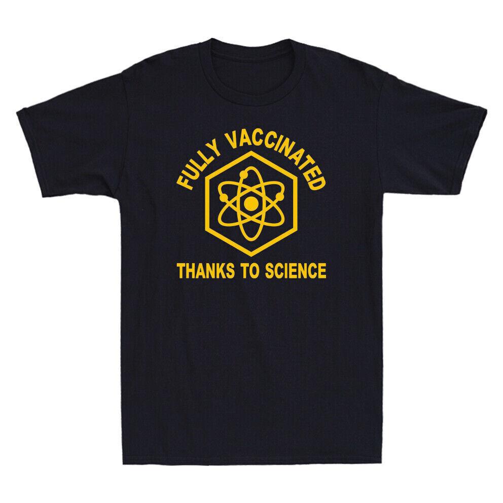 Fully Vaccinated Thanks To Science Funny Vaccination Gift Men s Novelty T-Shirt S разноцветный