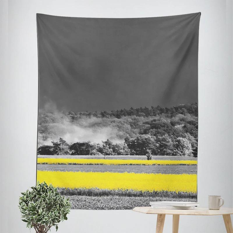 Gray and White Tone Creative Decorative Tapestry Home Wall Decoration Office Living Room Tapestry