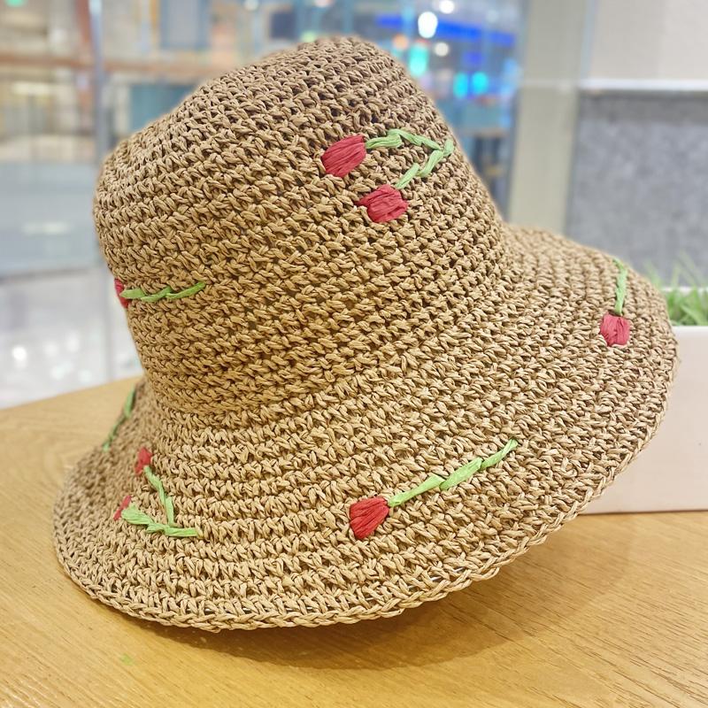 

Милая соломенная шляпа-федора с вишневой лентой для детей, летняя защита от солнца, для морского отдыха на пляже, с большими полями, соломенная шляпа с солнцезащитным козырьком Adult average size 55-58cm хаки