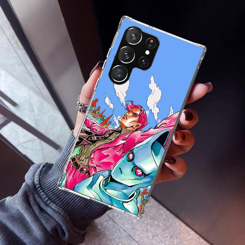 JoJo Kira Yoshikage Killer Queen Phone Case For Samsung Galaxy S23 S24 S25 Edge S26 Ultra S22 + S21 Plus S20 FE Cover Silicone P