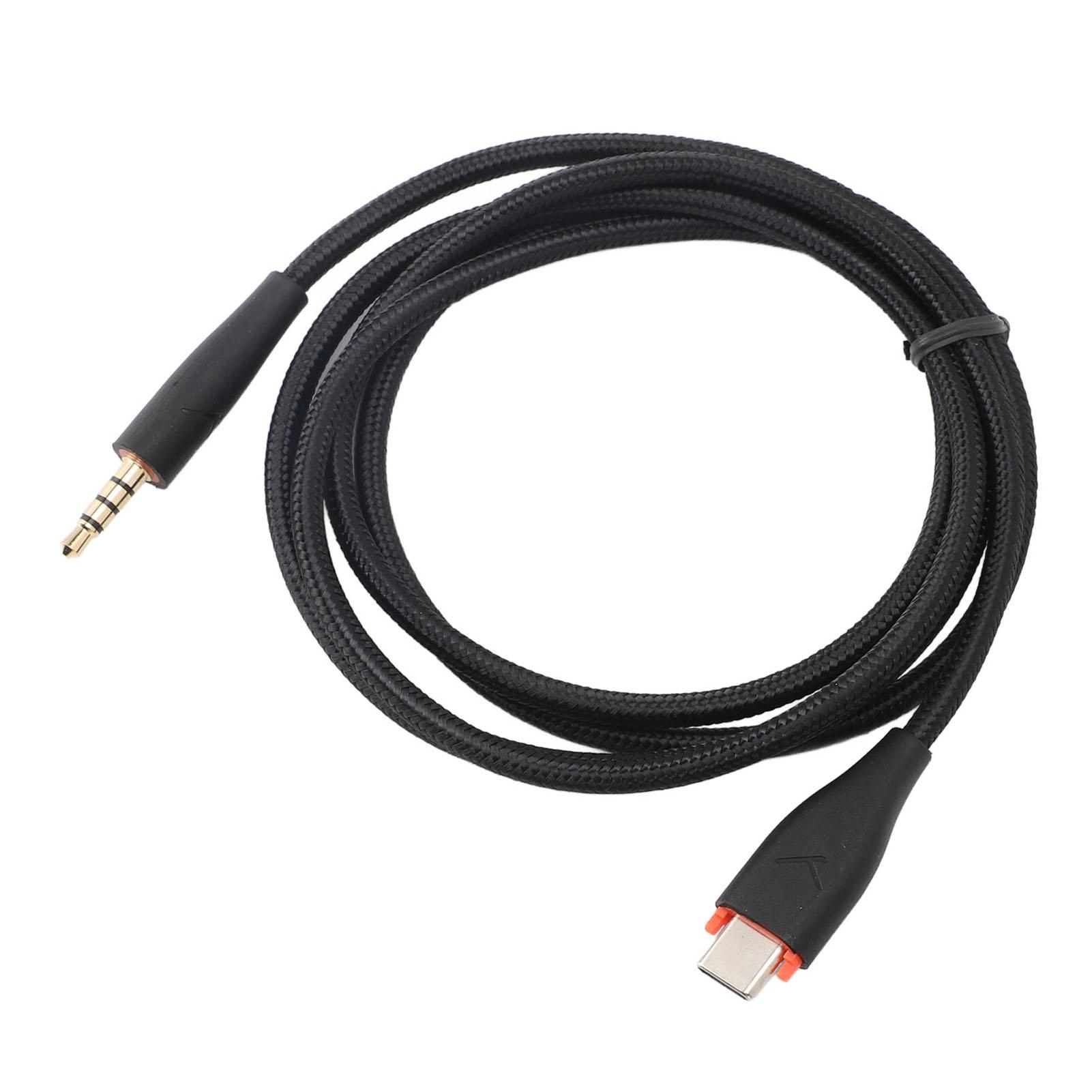 

Type C to 3.5mm Hdphone Cable OFC Woven Cable Hdphone Replacement Cable for MMX150 Hdset 1.2 Meters
