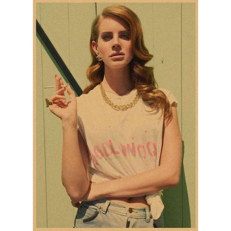 Large Vintage Lana Del Rey Music Star Poster - European & American Style Wall Art