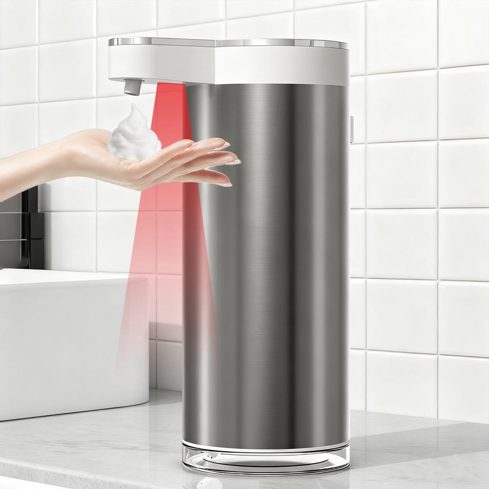 Touchless Automatic Soap Dispenser 4-Level Adjustable Rechargeable Sensor Pump Stainless Steel Bathroom Liquid Soap Dispenser